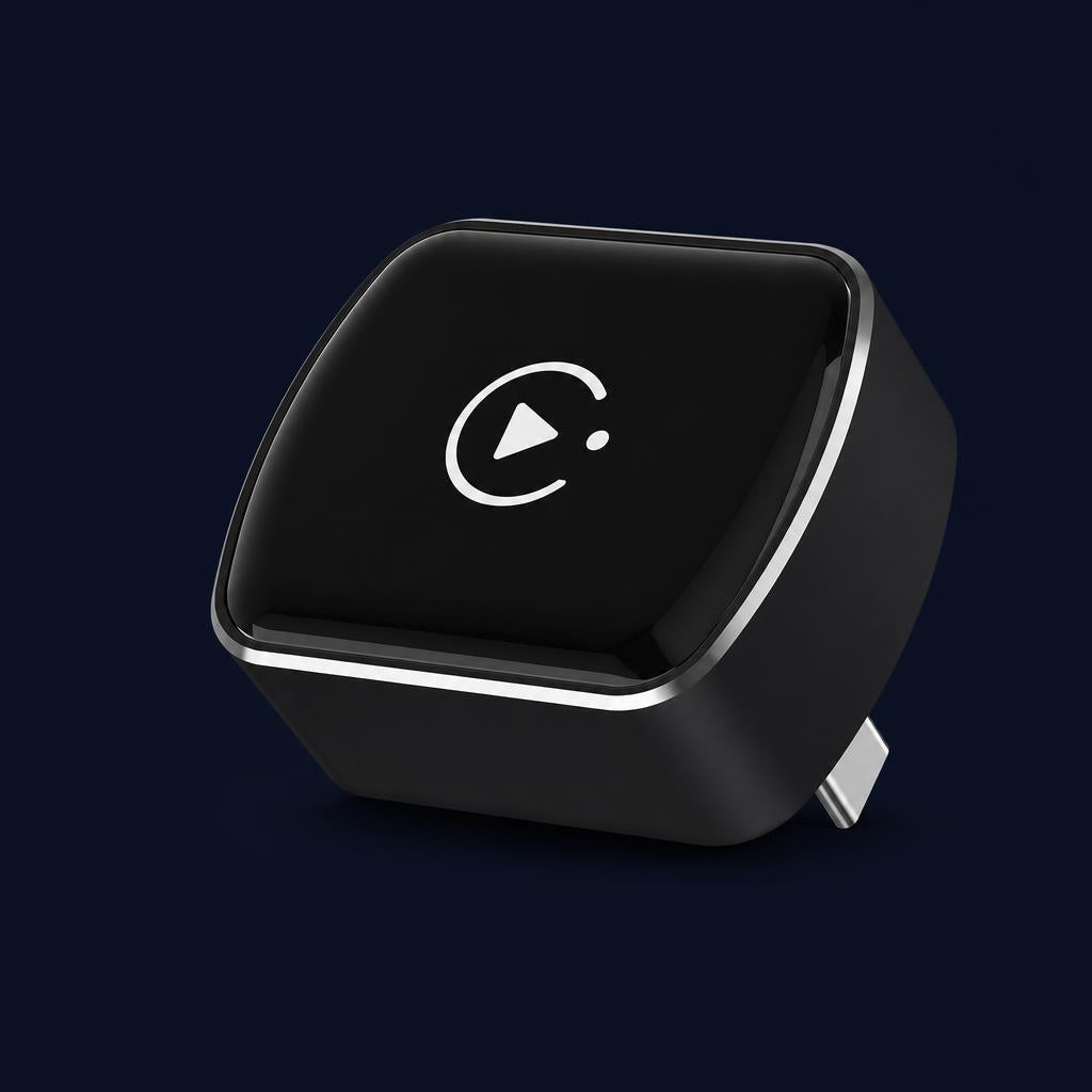 Adaptador inalámbrico CarPlay Android Auto, vista frontal
