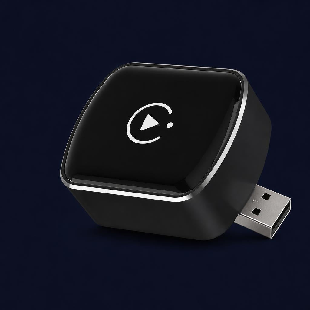 Adaptador inalámbrico CarPlay Android Auto, vista frontal